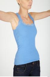 Upper Body Whole Body Woman Casual Singlet Underweight Studio photo references